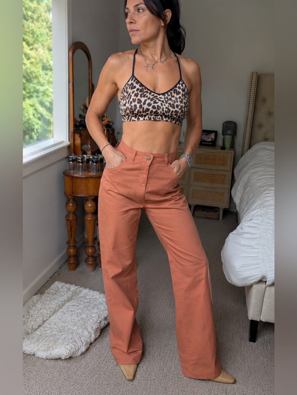 Levi's 1970s High Rise Peachy Tan High Rise Straight Leg   Jeans